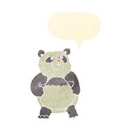 cartoon panda with speech bubble N2