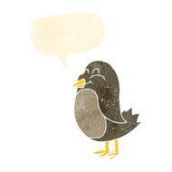 cartoon bird with speech bubble N266