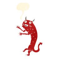 cartoon devil with speech bubble N10