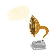 cartoon phonograph with speech bubble N2