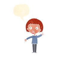 cartoon woman explaining her point with speech bubble N38
