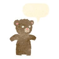 cartoon teddy bear with speech bubble N83