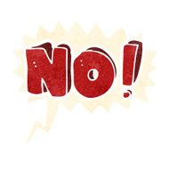 cartoon no symbol with speech bubble N2