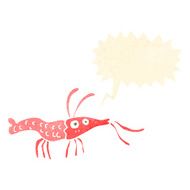 cartoon shrimp with speech bubble N34