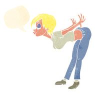 cartoon sexy woman with speech bubble N19