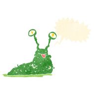 cartoon gross slug with speech bubble N16