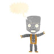 cartoon robot with speech bubble N184