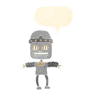 cartoon robot with speech bubble N186