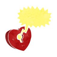 cartoon heart with keyhole speech bubble N2