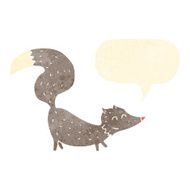 cartoon little wolf with speech bubble N25