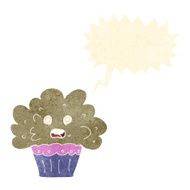 cartoon big cupcake with speech bubble N2