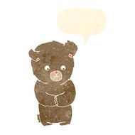 cute cartoon teddy bear with speech bubble N10