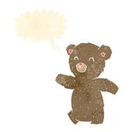 cute cartoon teddy bear with speech bubble N11