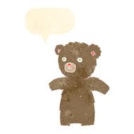 cute cartoon teddy bear with speech bubble N12