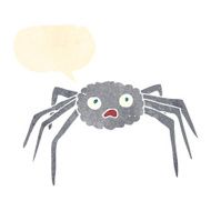 cartoon spider with speech bubble N19