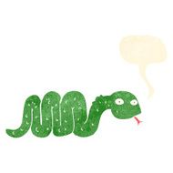 funny cartoon snake with speech bubble N24