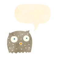Cartoon owl with speech bubble N63