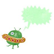 cartoon UFO with speech bubble N2