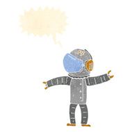 cartoon astronaut with speech bubble N120