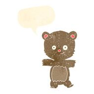 cartoon teddy bear with speech bubble N84