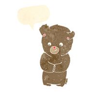 cartoon teddy bear with speech bubble N86
