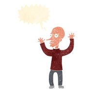 cartoon mean man with speech bubble N20