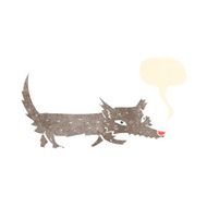 cartoon little wolf with speech bubble N28