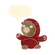 cartoon teddy bear with speech bubble N88