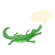 cartoon crocodile with speech bubble N34
