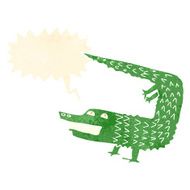 cartoon crocodile with speech bubble N35
