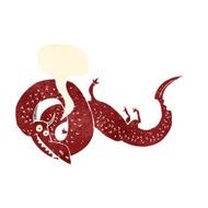 cartoon chinese dragon with speech bubble N9