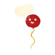 cartoon party balloon with speech bubble N2