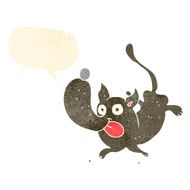 cartoon funny dog with speech bubble N9