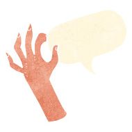 cartoon hand symbol with speech bubble N3