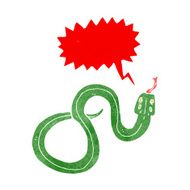 cartoon snake with speech bubble N65