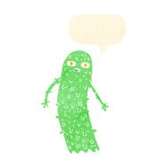 cartoon spooky ghost with speech bubble N48