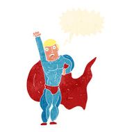cartoon superhero with speech bubble N22
