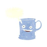 cartoon mug with speech bubble N2