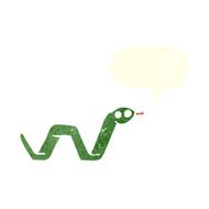 funny cartoon snake with speech bubble N25