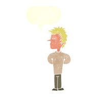 cartoon man ignoring with speech bubble N10