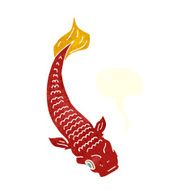 cartoon fish with speech bubble N83