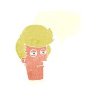 cartoon man with narrowed eyes speech bubble N10