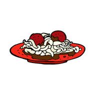 comic cartoon spaghetti and meatballs N3