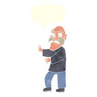 cartoon angry old man with speech bubble N133
