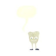 cartoon tooth with speech bubble N18