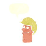 cartoon smiling man with speech bubble N29