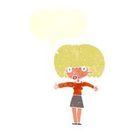 cartoon woman giving thumbs up symbol with speech bubble N63