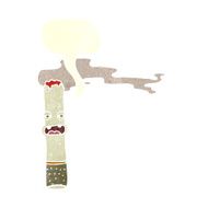 cartoon cigarette character with speech bubble N2