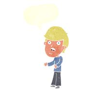 cartoon shocked man with speech bubble N101