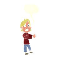 cartoon shocked man with speech bubble N102